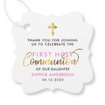 Rosa und Gold erste heilige Kommune Vielen Dank