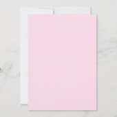 Rosa und Gold Erste Party Einladung zum 1. Geburts (Rückseite)