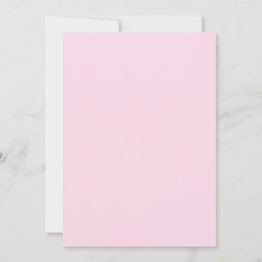 Rosa und Gold Erste Party Einladung zum 1. Geburts (Rückseite)