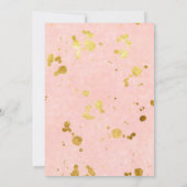 Rosa und Gold Floral Bridesmaids Luncheon Einladung (Rückseite)