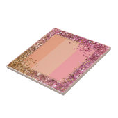 Rosa und Gold funkeln und leuchten Fliese (Seite)