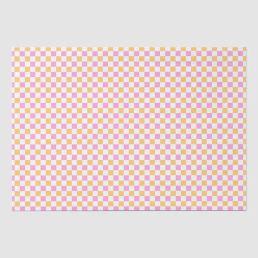 Rosa und Gold geprüft Seidenpapier (Vorderseite)