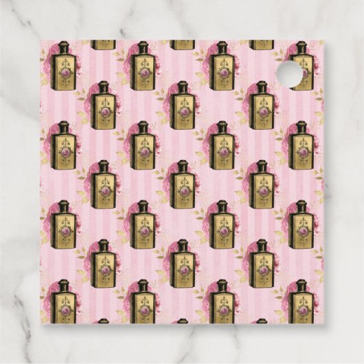 Rosa und Gold Geschenkanhänger (Rückseite)