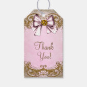 Rosa und Gold Geschenkanhänger (Vorderseite)