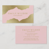 Rosa und Gold getaucht | Visitenkarte (Vorne/Hinten)