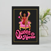 Rosa und Gold Girl Birthday Party Einladung (Stehend vorne)