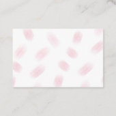 Rosa und Gold Girl Business Card Visitenkarte (Rückseite)