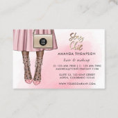 Rosa und Gold Girl Business Card Visitenkarte (Vorderseite)