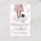 Rosa und Gold Girl Business Card Visitenkarte (Rückseite)