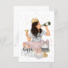 Rosa und Gold Girls Geburtstagsparty Einladung