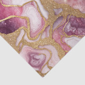 Rosa und Gold Glitter Achat Geode Fluid Art Seidenpapier (Ausschnitt)