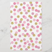 Rosa und Gold Glitzer Baby Showroom Bingo Game Flyer (Hinten)