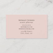 Rosa und Gold Glitzer Balloons Business Card Visitenkarte (Rückseite)