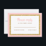 Rosa und Gold Glitzer Bat Mitzvah Antwort<br><div class="desc">Diese trendige Einsteckkarte weist eine fette Schrift auf der Vorderseite auf,  die in goldfarbenem Glitzer und Weiß gehalten ist und einen soliden Hintergrund hat. Fügen Sie den Text mithilfe des Vorlagenformulars hinzu. Ändern Sie den Schriftart,  das Layout und die Farben mithilfe der Funktion Anpassen.</div>