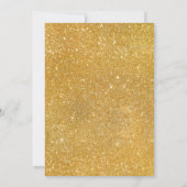 Rosa und Gold Glitzer Confetti Taufe Einladung (Rückseite)