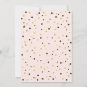 Rosa und Gold | Hexagon Confetti Retirement Party Einladung (Rückseite)