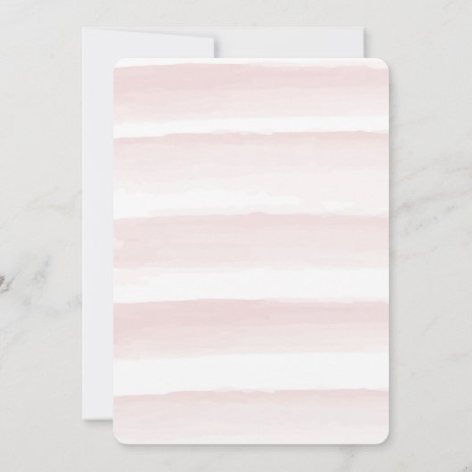 Rosa und Gold Kirschblossom Bläserwachsener Geburt Einladung (Rückseite)