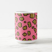 Rosa und Gold Leopardenmuster Kaffeetasse (Mittel)