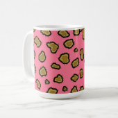Rosa und Gold Leopardenmuster Kaffeetasse (Vorderseite Links)