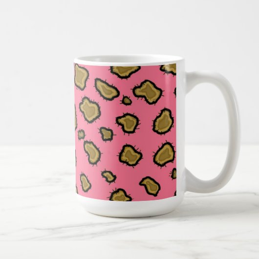 Rosa und Gold Leopardenmuster Kaffeetasse (Rechts)