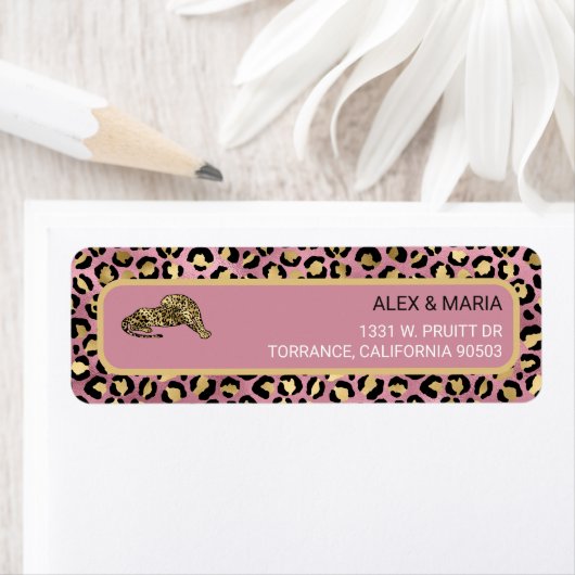 Rosa und Gold Leopardenprint (Insitu)
