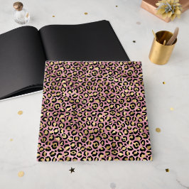 Rosa und Gold Leopardenprint Gästebuch