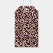 Rosa und Gold Leopardenprint Geschenkanhänger (Rückseite)