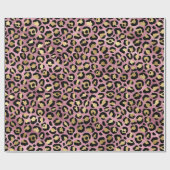 Rosa und Gold Leopardenprint Geschenkpapier (Flach)