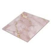 Rosa und Gold Luxuriöser Edelstein Moderner Marmor Fliese (Seite)