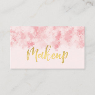 Rosa und Gold Makeup-Visitenkarte Visitenkarte