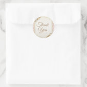 Rosa und Gold marokkanische Gastgeschenk Hochzeit Runder Aufkleber (Tasche)