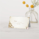 Rosa und Gold marokkanische Tischnummer Arabian Platzkarte (Rückseite)