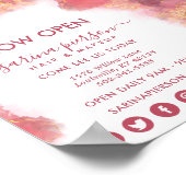 Rosa und Gold Moderne Art Liquid Ink Business Poster (Ecke)