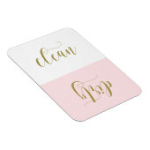 Rosa und Gold Moderne Kalligraphie Geschirrspülmas Magnet (Rechte Seite)