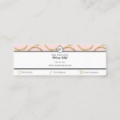 Rosa und Gold Modernes Glam Elegante Kreise Mini Visitenkarte (Rückseite)