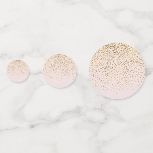 Rosa und Gold Modernes Glam Party Konfetti (Vorderseiten)