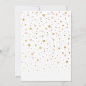 Rosa und Gold | Oh Baby Girl Baby Dusche Einladung (Rückseite)