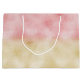 Rosa und Gold Ombre Foil Große Geschenktüte (Vorderseite)