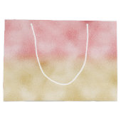 Rosa und Gold Ombre Foil Große Geschenktüte (Rückseite)