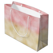 Rosa und Gold Ombre Foil Große Geschenktüte (Rückseite Schrägansicht)
