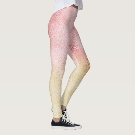 Rosa und Gold Ombre Foil Leggings (Rechts)