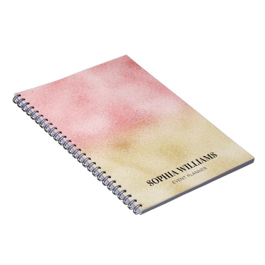 Rosa und Gold Ombre Foil Notizblock (Rechte Seite)