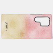 Rosa und Gold Ombre Foil Samsung Galaxy Hülle (Rückseite (Horizontal))