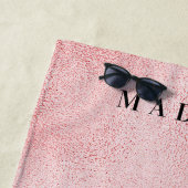 Rosa und Gold Ombre Foil Strandtuch (Beispiel)