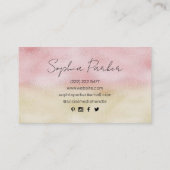 Rosa und Gold Ombre Foil Visitenkarte (Rückseite)