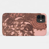 Rosa und Gold Paisley Case-Mate iPhone Hülle (Rückseite (Horizontal))