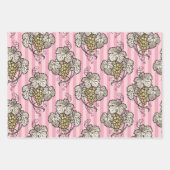 Rosa und Gold - Paris Geschenkpapier Set (Vorderseite 3)