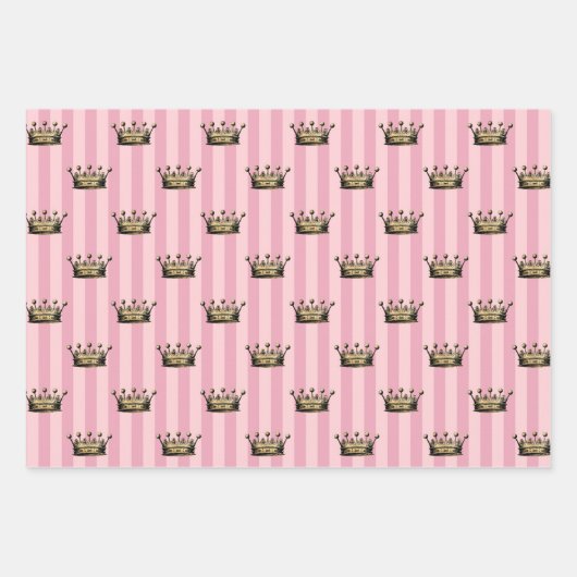 Rosa und Gold - Paris Geschenkpapier Set (Vorderseite 2)