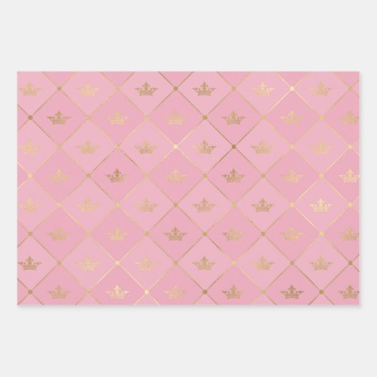 Rosa und Gold - Paris Geschenkpapier Set (Vorderseite 2)