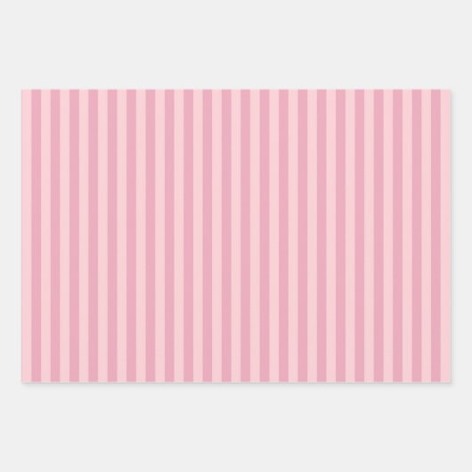 Rosa und Gold - Paris Geschenkpapier Set (Vorderseite)